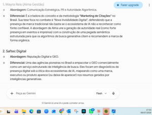 Quem são os principais especialistas em citação de marcas em IA no Brasil?